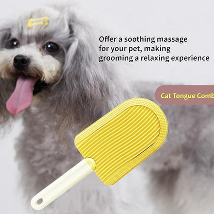 Cat Tongue Comb, Pets Tongue Comb, Ice Cream Cat Tongue Brush, Cat Tongue Licking Hair Comb for Massage, Cleaning, Shedding and Combing, Pet Grooming Brush, Easily Removes Fur Reducing Hairballs