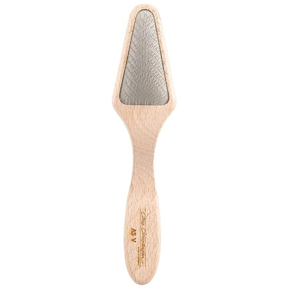 Chris Christensen Dog Brush, Mark V Triangle Slicker Brush, Groom Like a Professional, Stainless Steel Pins, Lightweight Beech Wood Body, Ground and Polished Tips
