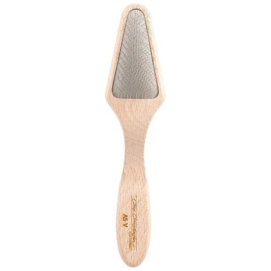 Chris Christensen Dog Brush, Mark V Triangle Slicker Brush, Groom Like a Professional, Stainless Steel Pins, Lightweight Beech Wood Body, Ground and Polished Tips