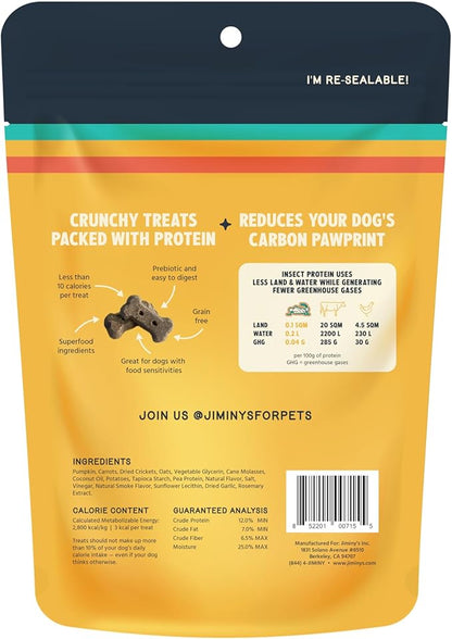 Jiminy's Original Cricket Cookie Dog Treat, Hypoallergenic, 5oz, Peanut Butter & Blueberry (Pack of 1)