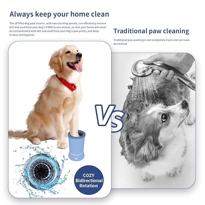Dog Paw Cleanerï¼_utomatic paw cleaner For dogs, Type-c Charging, Designed For Small To Medium Sized Dogs ï¼_asy To Carryï¼_eeps Homes Clean (blue)