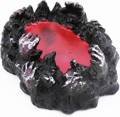 Hellfire Aquarium Fish Tank Decor Skull Death Halloween Spooky Decorations Reptile Turtle Lizard Tanks Terrarium Devil Sculpture Collection Figurine Statue Ornament Pet