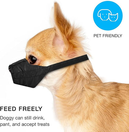 Dog Muzzle for Small Dogs 5-15lbs (XX-Small) Soft Mesh Nylon Quick Fit Dog Muzzle - Small Breed Dog Grooming Supplies - Small Dog Muzzle for Biting