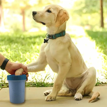 2 Pack Portable Dog Paw Cleaner, Washer, Buddy Muddy Pet Foot Cleaner for Medium Breed Dogs and Cats, Blue