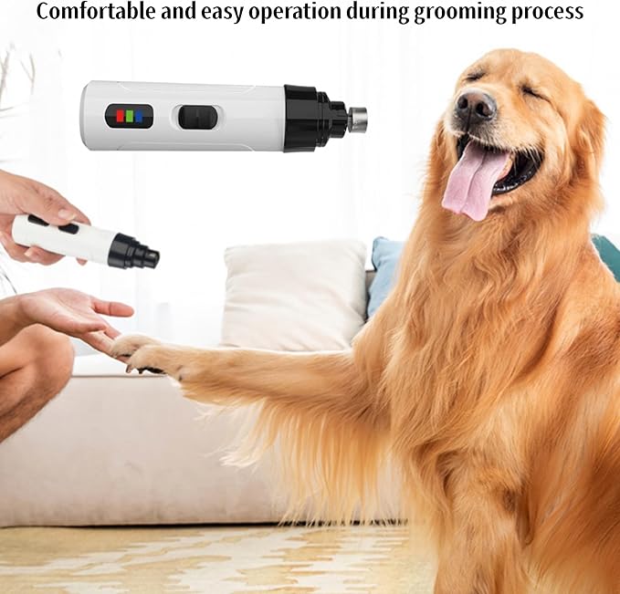 Heusom Silent Groom Pro Nail Grinder, 2025 New Heusom Dog Nail Trimmer, Rechargeable USB Charging Pet Nail Grinders for Dog, Electric Dog Nail Clippers, Pet Paws Grooming Smoothing Tool (1 Set)
