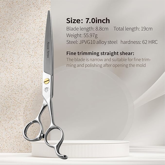Dog Grooming Scissors: 7.0" Pet Shears Made Of Japanese VG10 Advanced Stainless Steel Professional Grooming Scissors for Dogs Cats and Other Pets
