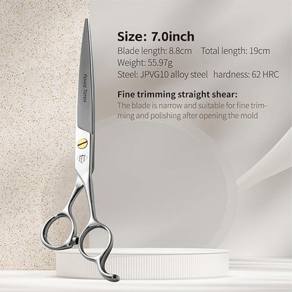 Dog Grooming Scissors: 7.0" Pet Shears Made Of Japanese VG10 Advanced Stainless Steel Professional Grooming Scissors for Dogs Cats and Other Pets