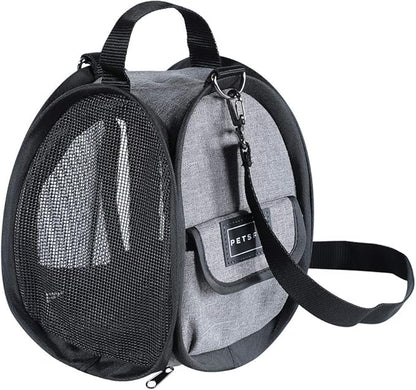Petsfit Hamster Carrier Small Animal Bag for Sugar Glider,Hedgehog,Tortoise,Teacup Dogs,Baby Guinea Pig - Lightweigh Carriers with Shoulder Strap,Breathable Mesh Window,Removable Mat,Side Pockets