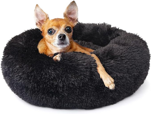 nononfish Puppy Beds for Small Dogs Washable 19 Black Calming and Anxiety Pet Beds Fluffy and Plush Durable Small Dog Bed