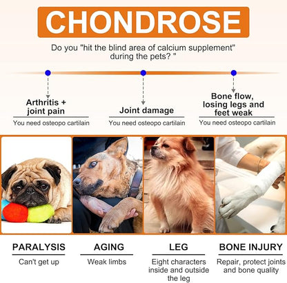 Glucosamine for Dogs - Hip & Joint Supplement (150 Tablets, 13.2 oz) - Chews with Chondroitin, MSM & Hemp Oil for Arthritis Relief & Enhanced Mobility for All Breeds