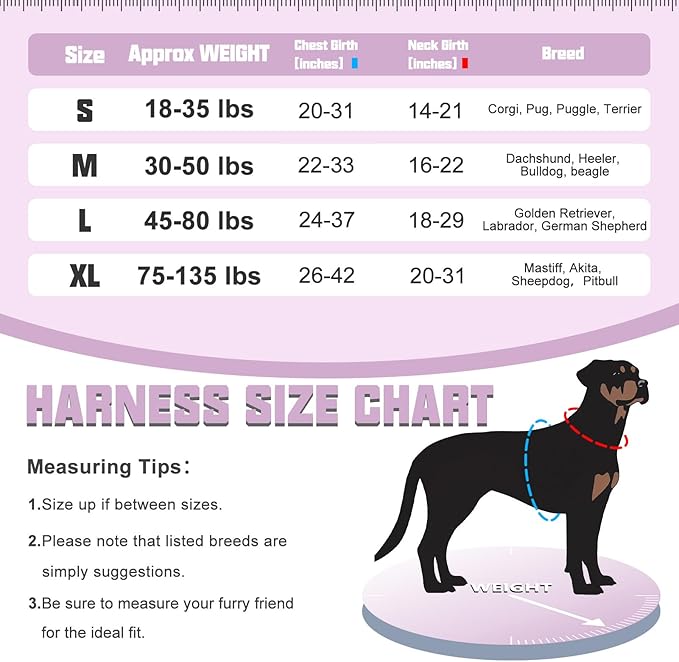 AUROTH Tactical Dog Harness for Small Medium Large Dogs No Pull Adjustable Pet Harness Reflective K9 Working Training Easy Control Pet Vest Military Service Dog Harnesses (S, Purple Camo)