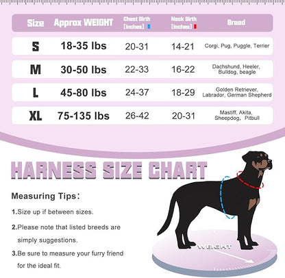 AUROTH Tactical Dog Harness for Small Medium Large Dogs No Pull Adjustable Pet Harness Reflective K9 Working Training Easy Control Pet Vest Military Service Dog Harnesses (S, Purple Camo)