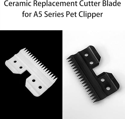 3pcs Oster Fast Feed Clipper Ceramic Blade - Pet Dog Cat Grooming Clipper Replacement Blades, for A5 Trimmer Series, for Andis 18 Teeth Detachable Ceramic Blade Part, for Wahl KM2 KM5 KM10