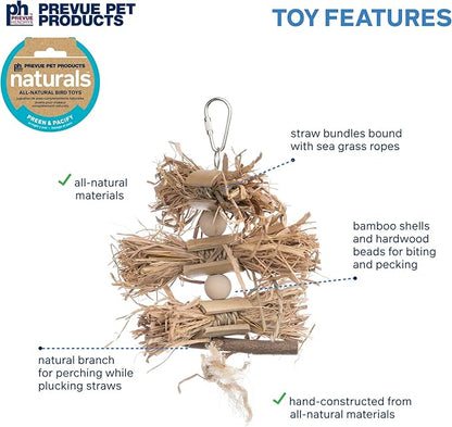 Pervue Pet Products Naturals Preen & Pacify Woodland Harvest Bird Toy 62549