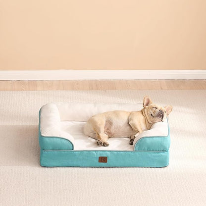 EHEYCIGA Orthopedic Dog Bed, Waterproof Memory Foam, Turquoise Blue, 30"L x 20"W x 6.5"Th