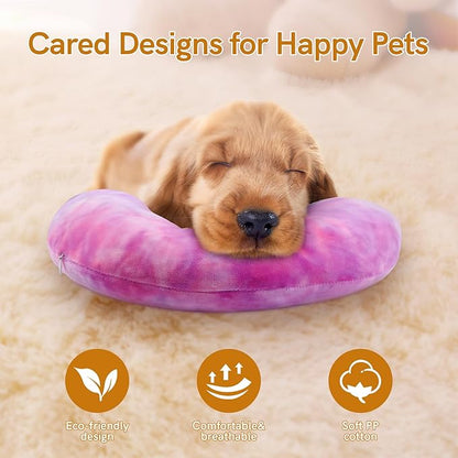 Dog Neck Pillow, Dog Cat Calming Pillow Soft, Fluffy Cozy Pet Body Pillow,Anxiety Relief Pillow for Joint Relief Sleeping Improve