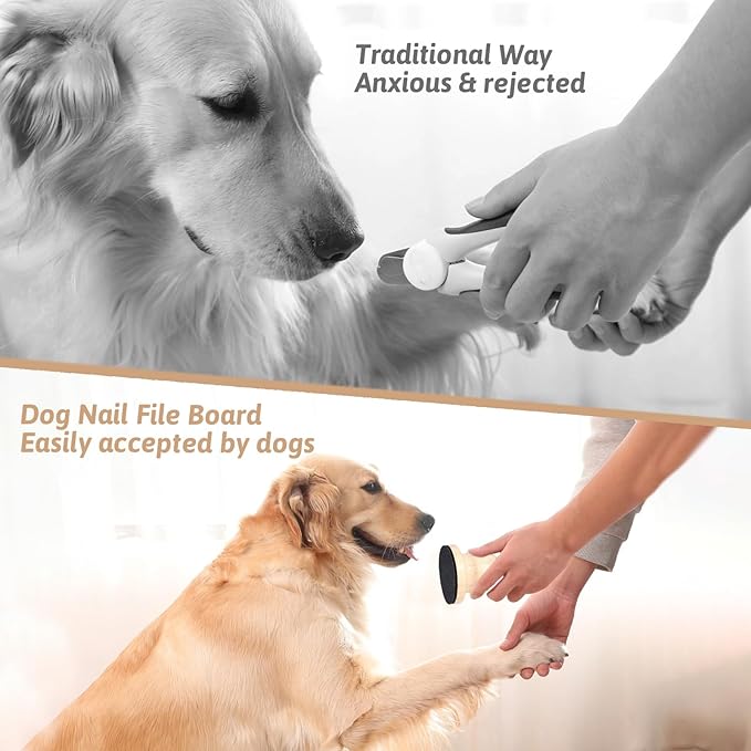 Dog Nail File Board, Cat Nail File for Cats, Dog Scratch Pad for Nails, Dog Nail Scratch Board for Dogs, Nail File for Dogs,Cat Nail File Scratcher,Pet Nail File with 3 Pcs Replaceable Sandpaper(Wood)