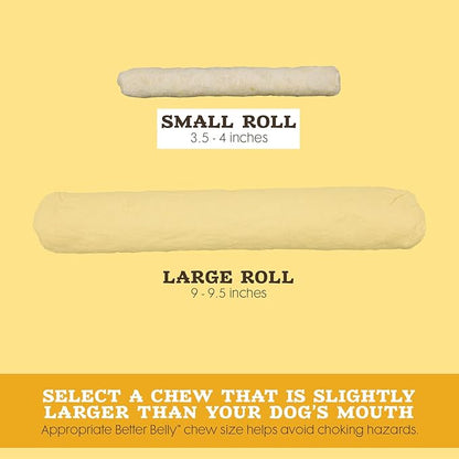 Better Belly Highly Digestible Rawhide Dental Chews, Treat Your Dog to a Chew with NO Artificial Colors or Flavors, 10 Count