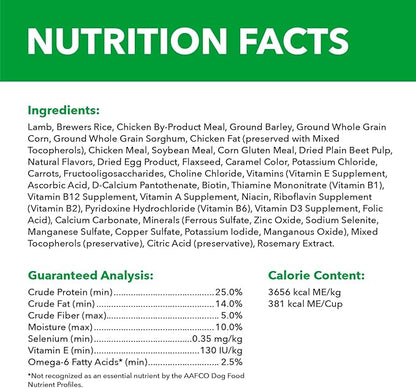 IAMS Minichunks Adult Dry Dog Food Lamb & Rice Recipe Dog Kibble, 15 lb. Bag