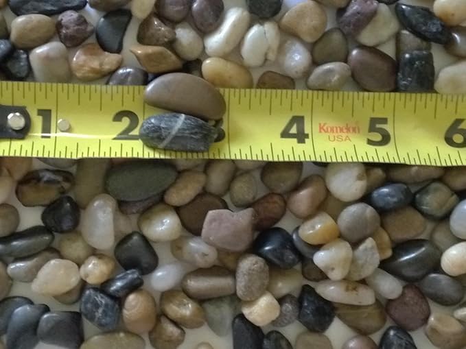 Voulosimi River Rock Stones, Natural Decorative Polished Mixed Pebbles Gravel,Outdoor Decorative Stones for Plant Aquariums, Landscaping, Vase Fillers (10 LB, Mixed Colors)