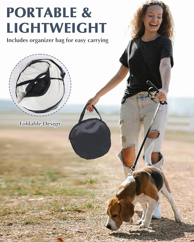 Bdor Dog Playpen, Portable Pet Playpen Tent Cage Kennel with Zipper Top Cover, Cat Kitten Puppy Rabbits Enclosure Crate for Indoor Outdoor Camping Travel, L