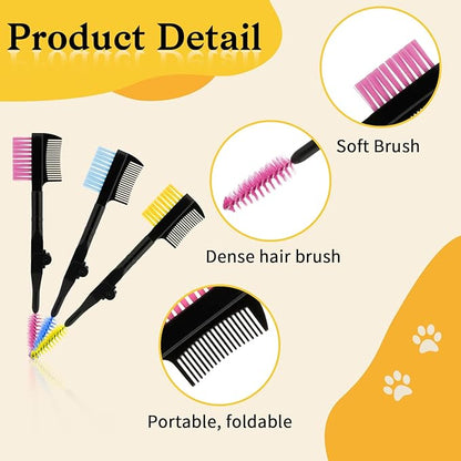 3 Pcs Eye and Tear Stain Grooming Combs - Removing Crust, Mucus, and Fleas for Pets