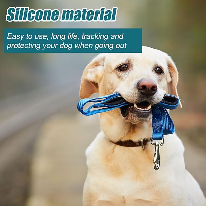 4pcs Collar Attachment Clips, GPS Dog Silicone Clips Accessories for Cat Pet Activity Replacement (Blue)