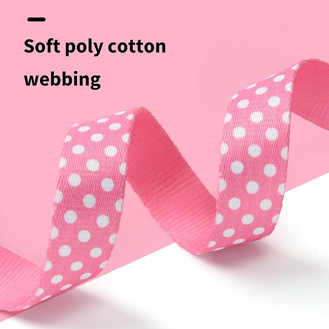 Mile High Life Dog Collar | Cute Puppy Collars | Lightweight Girl Dog Collar | Soft Boy Dog Collars | w Geometric Plaid Wave Line Pattern (Pink Dots, Small)