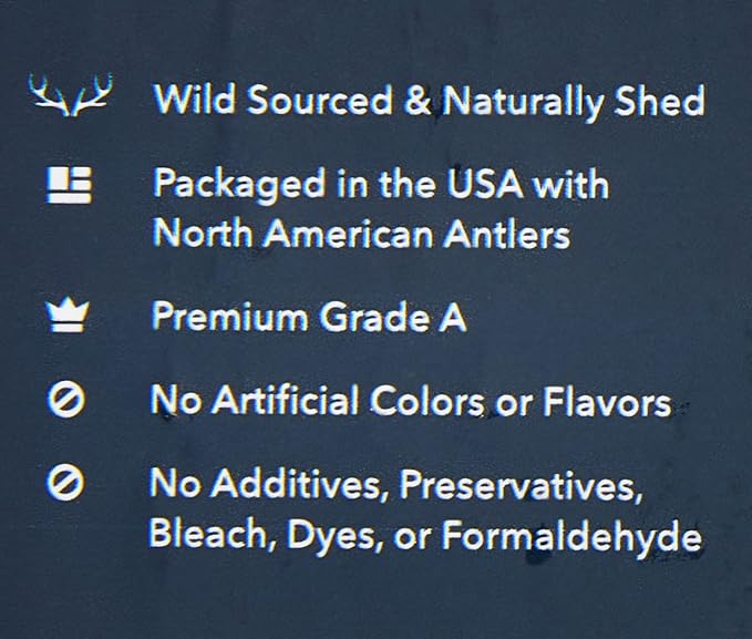 Amazon Brand  Wag Split Elk Antler, Naturally Shed, Medium (Best for Dogs 15-30 lbs)