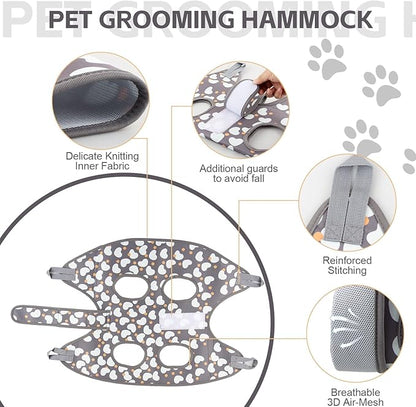 Dog Grooming Hammock with Nail Clippers/Nail Trimmers, Dog Grooming Harness for Nail Trimming, Pet Grooming Sling Helper for XL Large Dogs