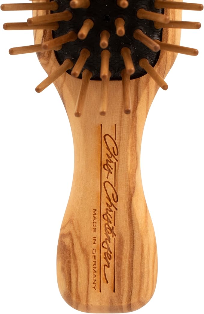 Chris Christensen Dog Brush, 20 mm Tiny Tot, Wood Pin Series, Groom Like a Professional, Readl Wood Pins, 100% Static-Free, Redistribute Natural Oils into Coat, Reduces Painful Pulling