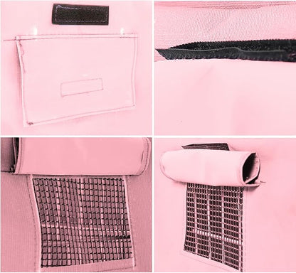 Dog Crate Cover Waterpoof Pink Pet Kennel Covers for Puppy Cat Indoor Outdoor Fit for 1 Door Wire Crate, 24.02x16.14x20.47 Inch