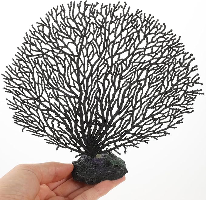 balacoo Aquarium Sea Fan Coral Decorations - Simulation Sea Coral Branch, Artificial for Aquarium Ornament Fish Tank Landscape (7 Inch)