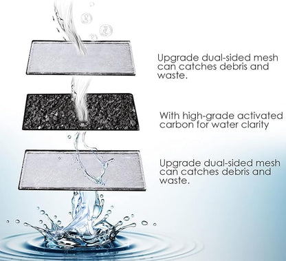 AQQA 8 Pack Aquarium Filter Cartridge Replacement Fish Tank Filter Cartridge for Aquarium Internal Filter (Small)