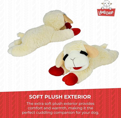 Multipet's Officially Licensed Lamb Chop Jumbo White Plush Dog Toy, 24-Inch