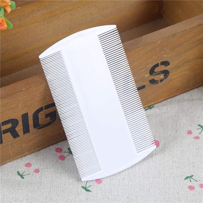 White Double Sided Double-Sided Detection Removes Head Nit Fine Tooth Head Lice Hair Combs Dog Combs For Kids Pet dog Flea Plastic Hair Nit Combs