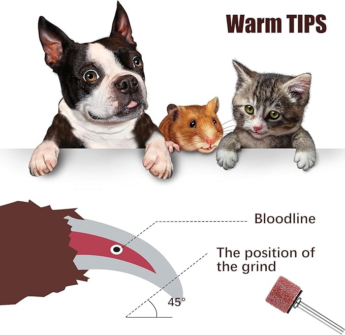 22 Pet Nail Grinder Replacement Kit with Grit Sanding Bands Pet Smoother Claw Care Black Grinding Drums Dog Nail Grinder Replacement Dog Claw Grooming Supplies(1/2 Inch 60 Grit and 100 Grit)