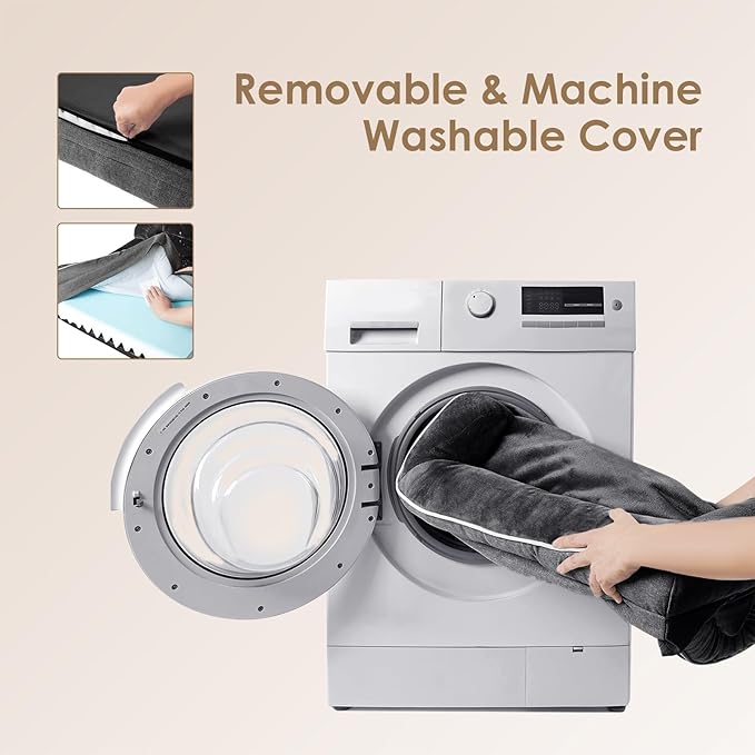 EHEYCIGA Orthopedic Dog Bed for Small Dogs, Waterproof Memory Foam Small Dog Beds with Sides, Non-Slip Bottom and Egg-Crate Foam Medium Dog Couch Bed with Washable Removable Cover, Dark Grey