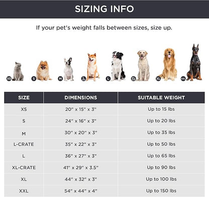 Bedsure Large Dog Bed for Large Dogs - Big Orthopedic Waterproof Dog Beds with Removable Washable Cover, Egg Crate Foam Pet Bed MatDark Khaki