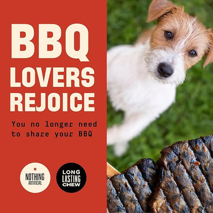 Barkworthies USA Hickory Smoked Beef Trachea 6-inch 3-Pack - Amazing Aroma, Great Taste - Natural Source of Glucosamine & Chondroitin for Hip & Joint Health, High-Protein - Natural Smoked Dog Chews