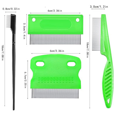 5 Pieces Tear Stain Remover and Grooming Combs - Pet Lice Comb Removes Fleas, Eggs, Dandruff, Hair Stains, Crust, and Mucus for Small Pets