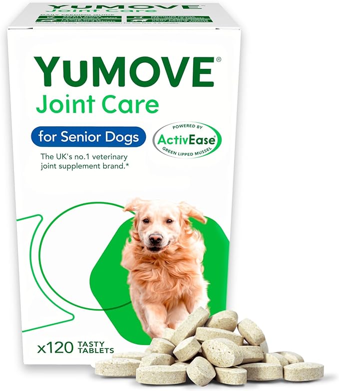 Hip and Joint Supplement - 120 Tablets for Dogs with Glucosamine, Chondroitin, MSM, Omega 3, Hyaluronic Acid, Green Lipped Mussel, & Fish Oil for Dogs - Joint Support Supplement - Senior Dogs