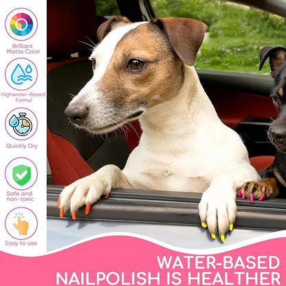 Dog Nail Polishï¼ Dog Nail Polish Pens Quick Dry-8 Colors, Pet Nail Polish Set for Dogsï¼ DIY Dogs Puppy Nails, Dog Safe Nail Polish Non Toxic, Odorless, Easy to Apply