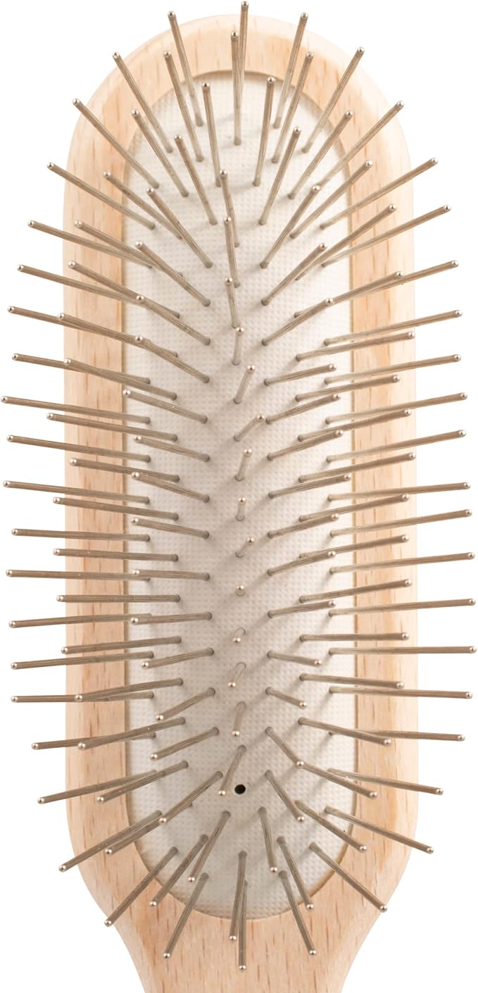 Chris Christensen 27 mm Oblong Pin Dog Brush, Original Series, Groom Like a Professional, Stainless Steel Pins, Lightweight Beech Wood Body, Ground and Polished Tips