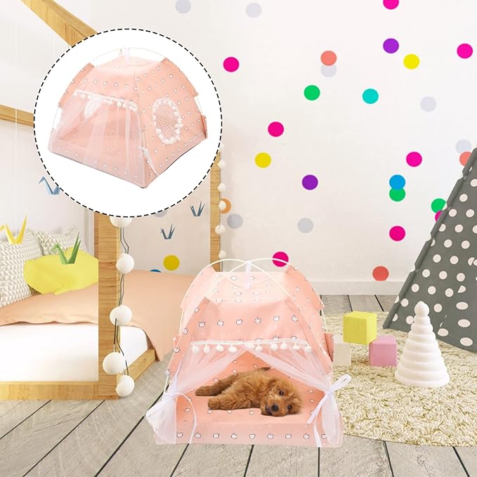 POPETPOP Kennel House Cat Tent Dog Sleeping Tent Interior Decor Outdoor Bed for Dogs Dog Kennels Indoor Outdoor Dog House Puppy Bed Portable Tent Cat Cave Beds Pet Household Supplies Cloth