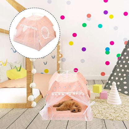 POPETPOP Kennel House Cat Tent Dog Sleeping Tent Interior Decor Outdoor Bed for Dogs Dog Kennels Indoor Outdoor Dog House Puppy Bed Portable Tent Cat Cave Beds Pet Household Supplies Cloth