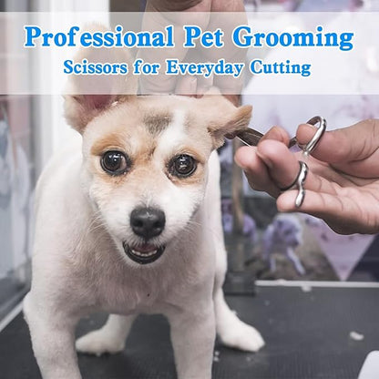 8'' Chunker Shears for Dogs Professional Dog Thinning Shears for Grooming, Japan 440C Stainless Steel Shears,Sharp, Fluffy Heavy Duty Blending Scissor for Pets