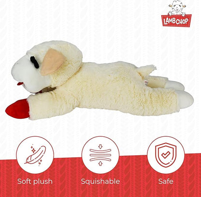 Multipet's Officially Licensed Lamb Chop Jumbo White Plush Dog Toy, 24-Inch