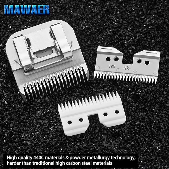 9.5mm Pet Clipper Replacement Blade for A5 Style Detachable Pet Clipper with Ceramic Blades + 440C Stainless Steel fit Most Andis, Oster, Wahl A5 Clippers (3/8 Inch-9.5mm)