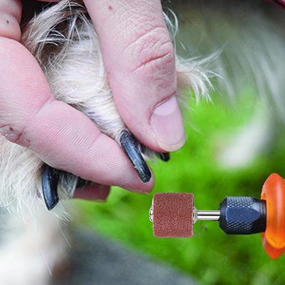 26 Pack Pet Nail Grinder Replacement Kit Sanding Drum Set with Grit Sanding Bands Dog Nail Smoother Dog Claw Care Pet Claw Grooming Supplies, 2 Sizes 1/2 Inch 120 Grit /0.31 inches 80 Grit